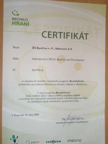 certifikat reciklohrani